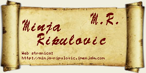 Minja Ripulović vizit kartica